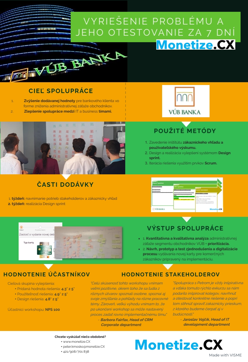 VÚB Banka impact one-pager